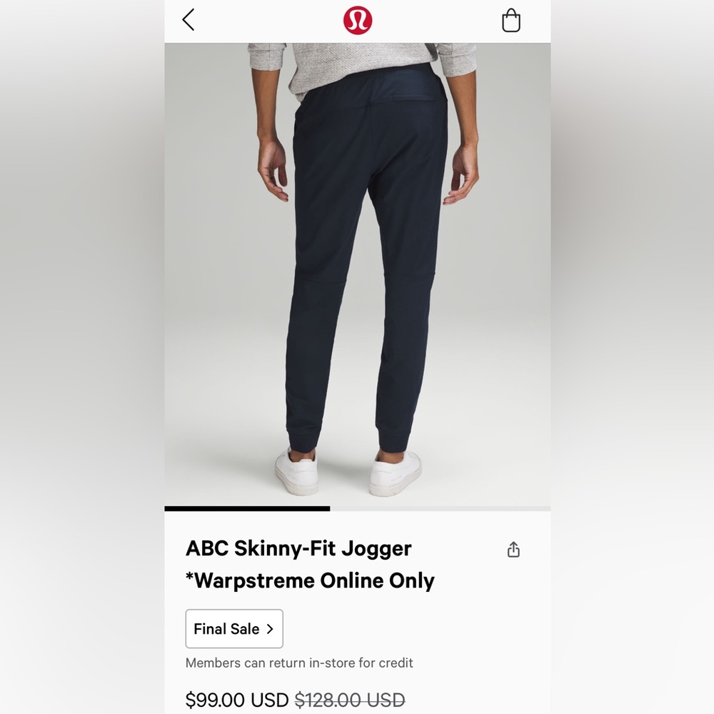 lululemon athletica Navy Sweatpants - Picture 2 of 6